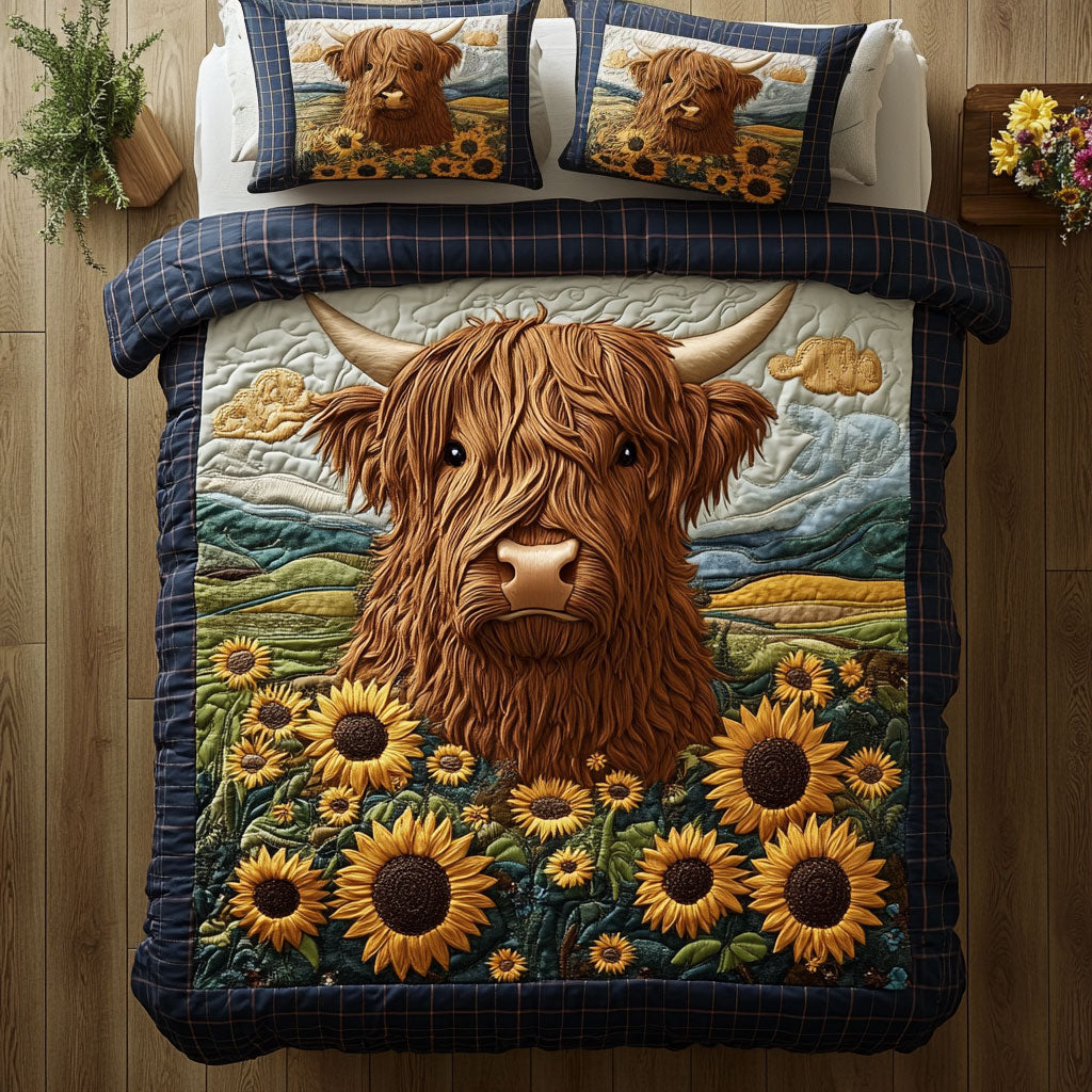 Highland Cow Stroll WN1707035CL Duvet Cover Set