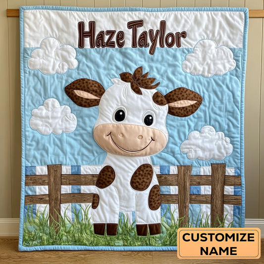 Moo Cow Joy WN2807075CL Personalized Baby Quilt