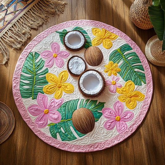 Coconut WY1706051CL Quilted Round Mat