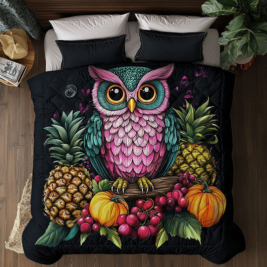 Owl Pink Fruits WT1102007CL Duvet Cover Set