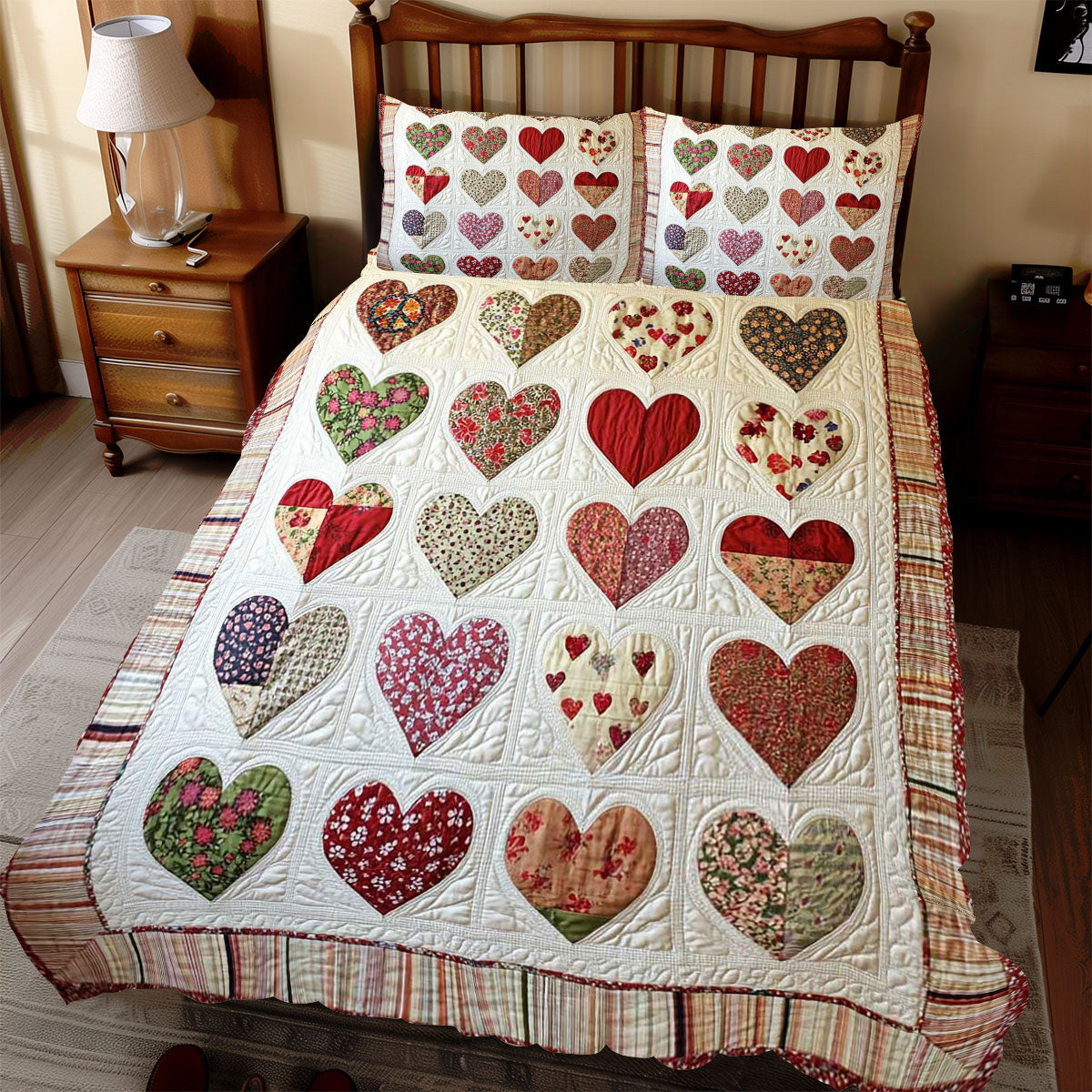 Floral Heart Collection WP1012050CL Duvet Cover Set