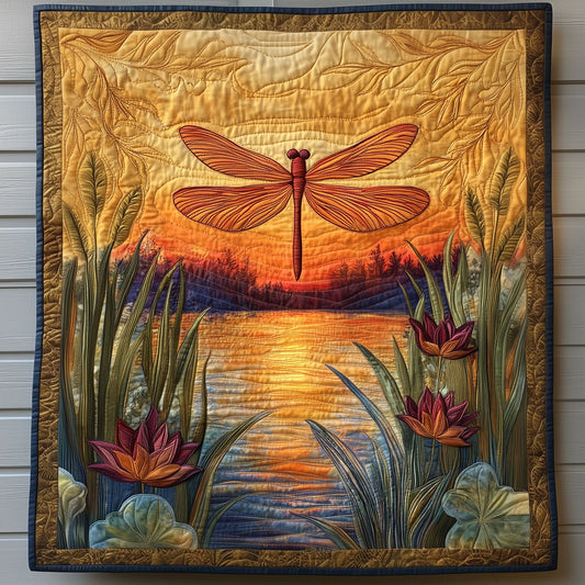 Vibrant Lotus Dragonfly XK2509001CL Quilt