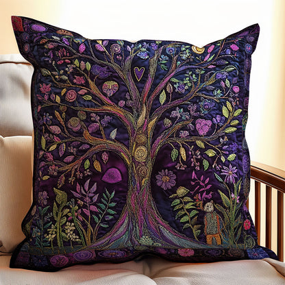 Purple Tree Of Life WX2201136CL Quilt Pillow Case