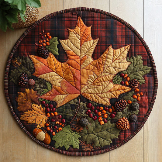 Autumn Maple CW1406002CL Quilted Round Mat