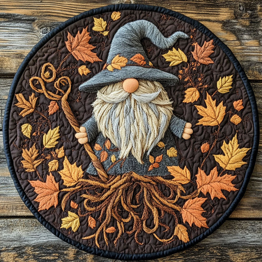 Gnome Maple Tale WN1507043CL Quilted Round Mat
