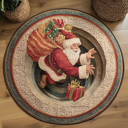 Santa Journey WN2609046CL Quilted Round Mat