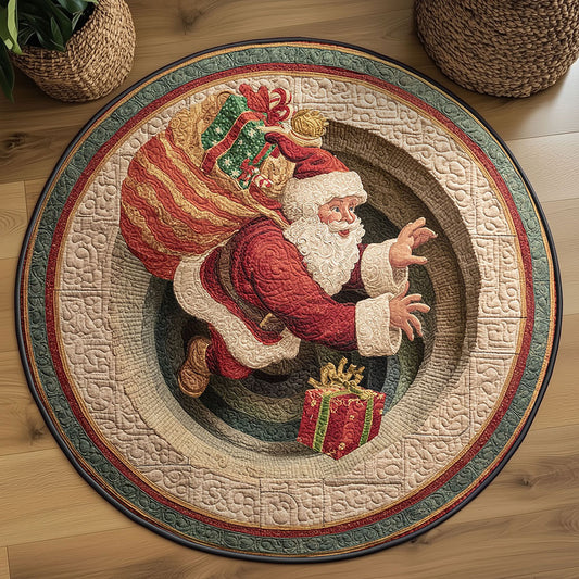Santa Journey WN2609046CL Quilted Round Mat