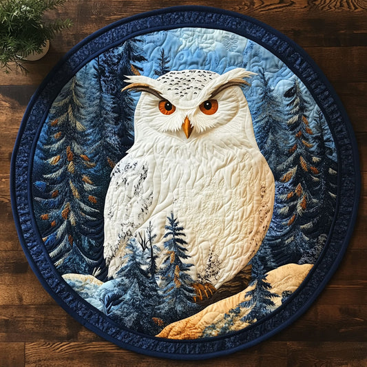 White Owl CM1905040CL Quilted Round Mat