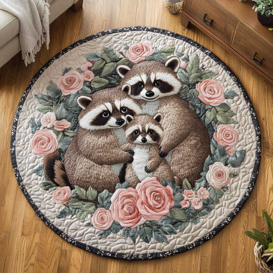 Rosewood Raccoon WN1803061CL Quilted Round Mat