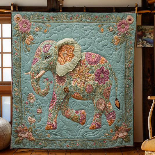 Floral Elephant WY2702074CL Quilt