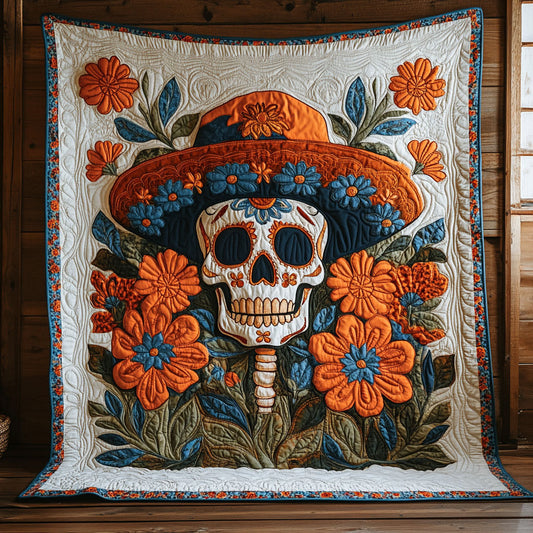 Floral Skull CW0406010CL Quilt