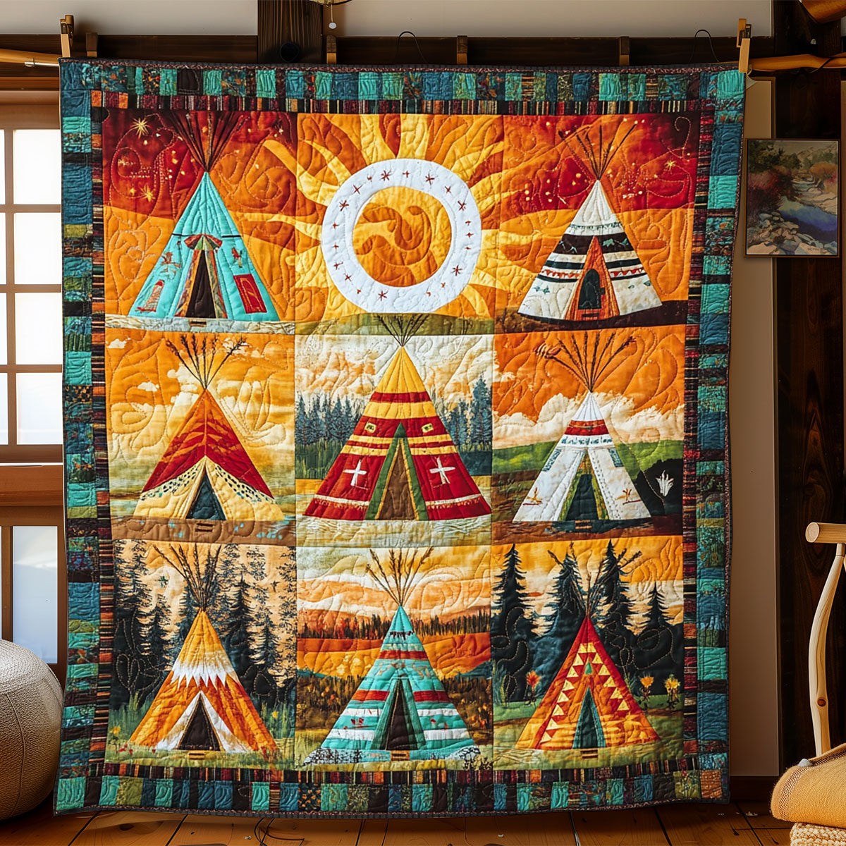 Sunlit Spirit Tepee WJ0701023CL Quilt