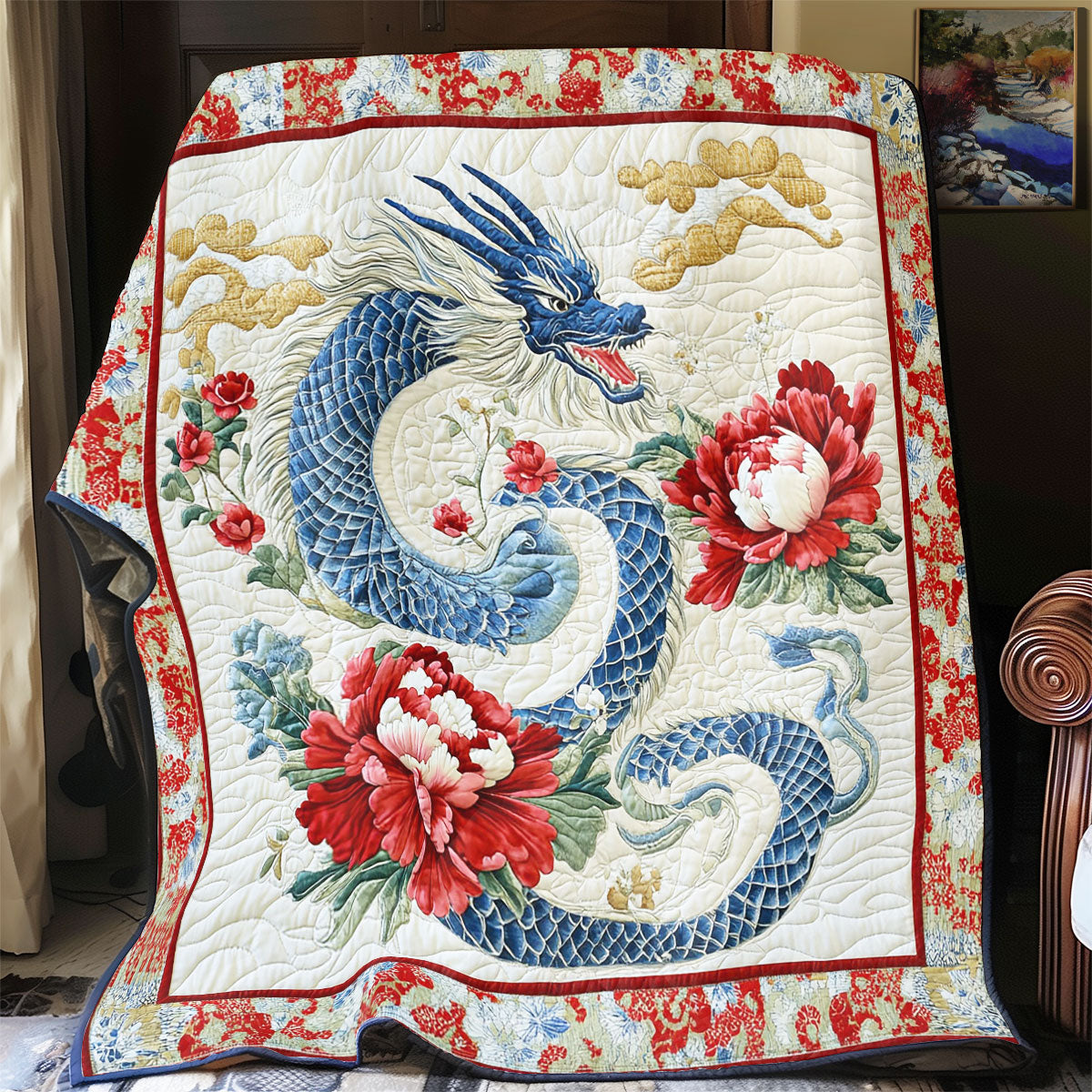 Dragon Peony Bloom CW1707011CL Quilt