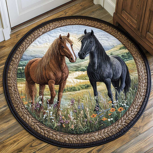 Two Horses CQ1505026CL Quilted Round Mat