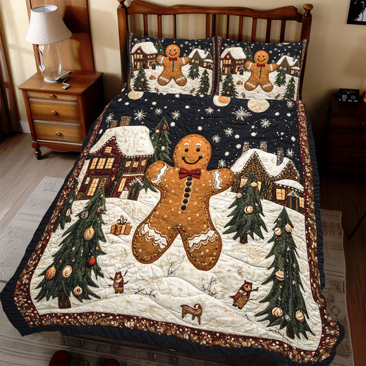 Gingerbread Man In Night WX2311067CL Duvet Cover Set