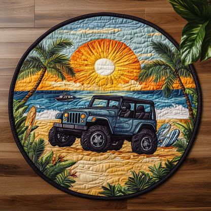 Jeep Beach CW1605168CL Quilted Round Mat