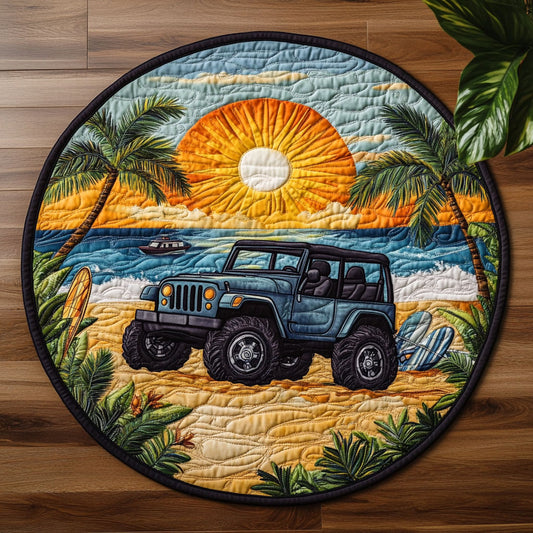 Jeep Beach CW1605168CL Quilted Round Mat