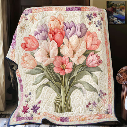 Beautiful Tulip WY0503092CL Quilt