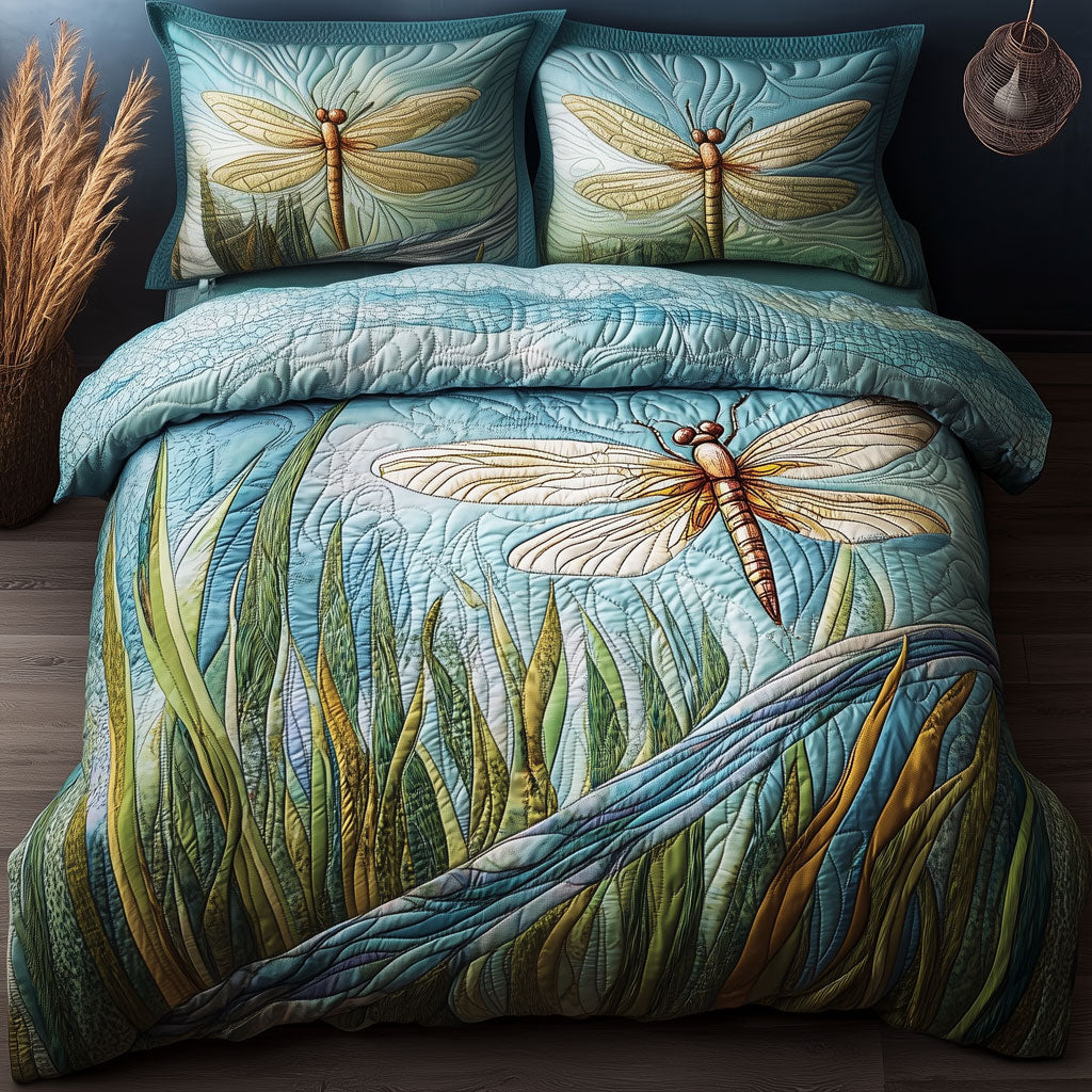 Aqua Reed Dragonfly LT0310030CL Duvet Cover Set