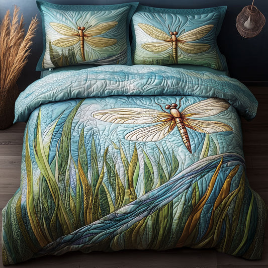Aqua Reed Dragonfly LT0310030CL Duvet Cover Set