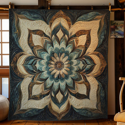 Mystic Teal Flower Bloom WY2702101CL Quilt