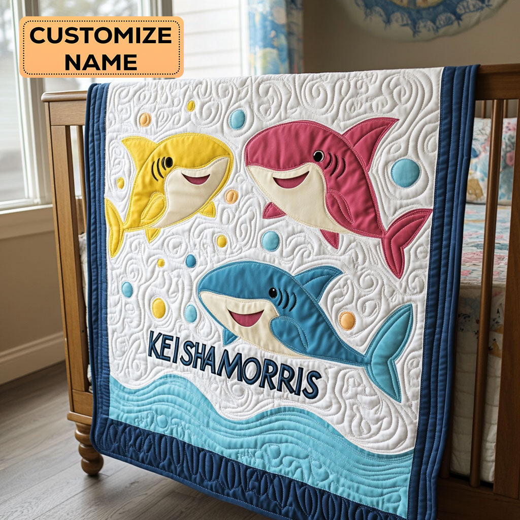 Happy Splash CP1807051CL Personalized Baby Quilt