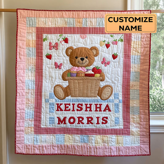 Bear With Me CP2407015CL Personalized Baby Quilt