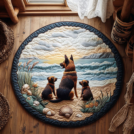 Paws And Waves WY2305023CL Quilted Round Mat