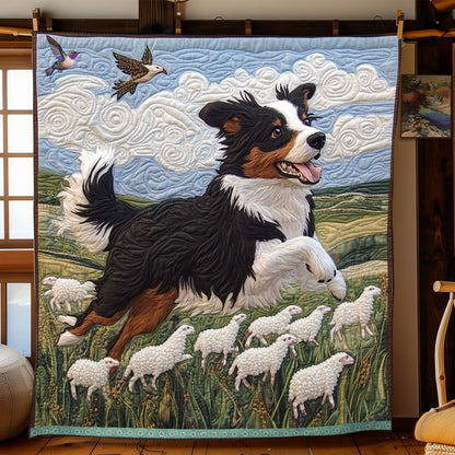 Farming Border Collie WP2210015CL Quilt