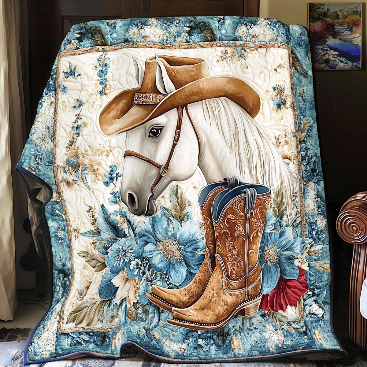 Cowboy Horse WY1701033CL Quilt