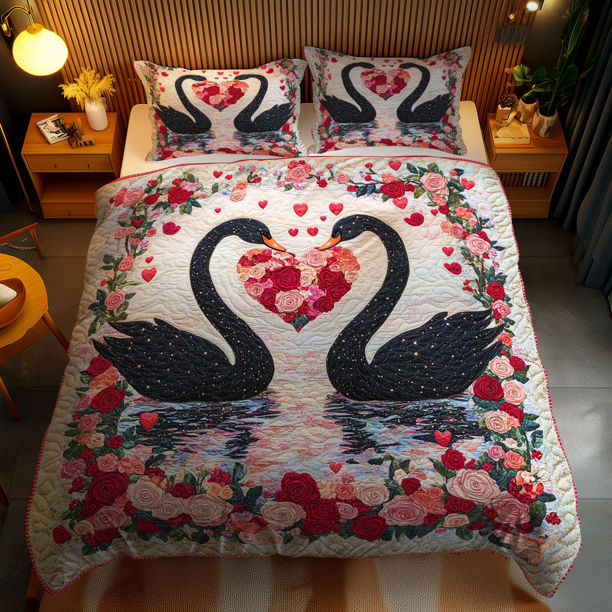 Eternal Love Black Swans WN0201056CL Duvet Cover Set