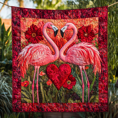 Flamingo Red Flower WT1501006CL Quilt