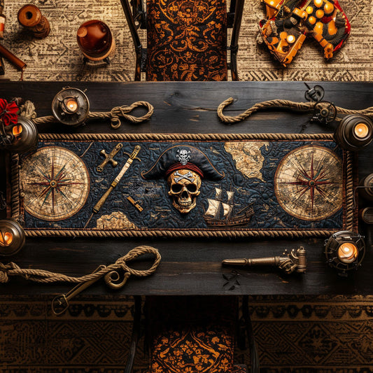Candy Skull Jam WN1207003CL Quilted Table Runner