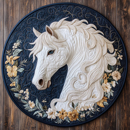 White Grace CP1706036CL Quilted Round Mat