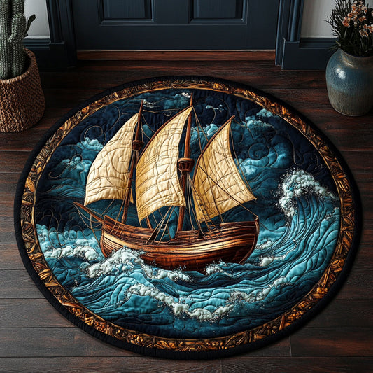 Stormy Coming CM3005024CL Quilted Round Mat