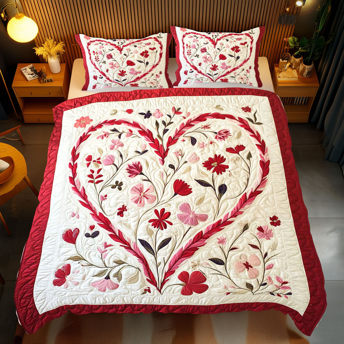 Cute Heart Flower WP1112037CL Duvet Cover Set