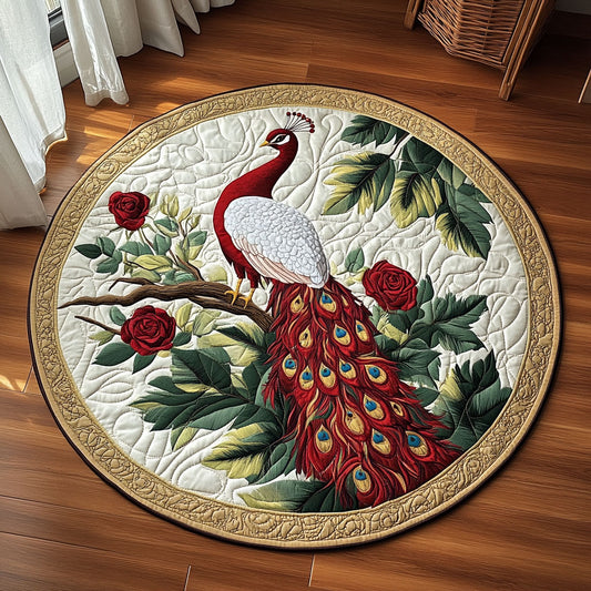 Royal Rose Peacock WY1408063CL Quilted Round Mat