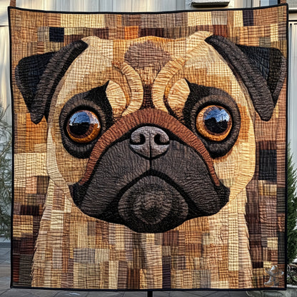 Pug Look At Me Please WU0111009CL Quilt