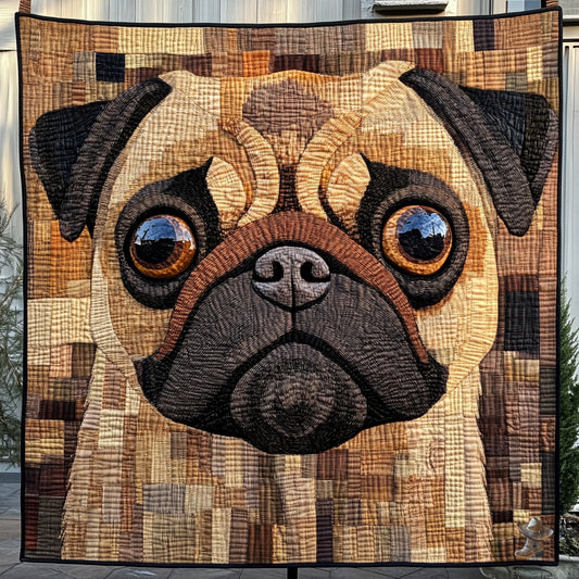 Pug Look At Me Please WU0111009CL Quilt