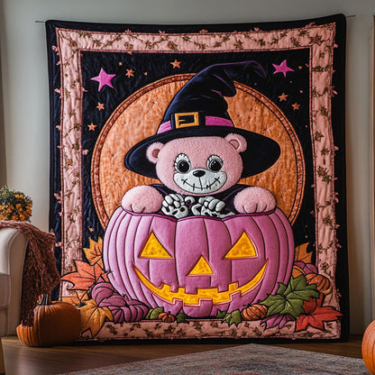 Fairy Pumpkin Teddy Bear WN1208026CL Quilt