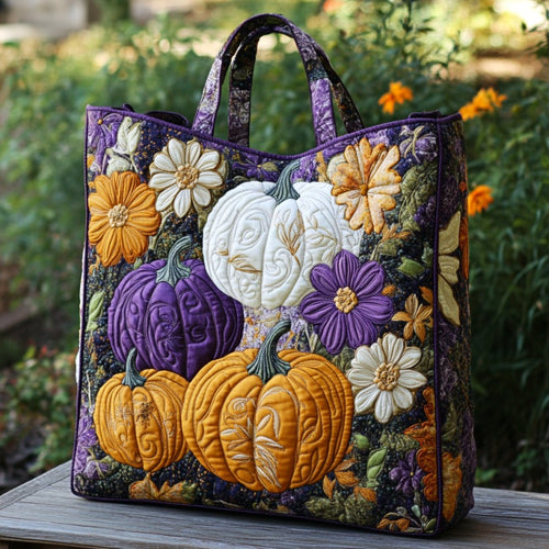 Mystic Pumpkins XR0710023CL Quilted Tote Bag