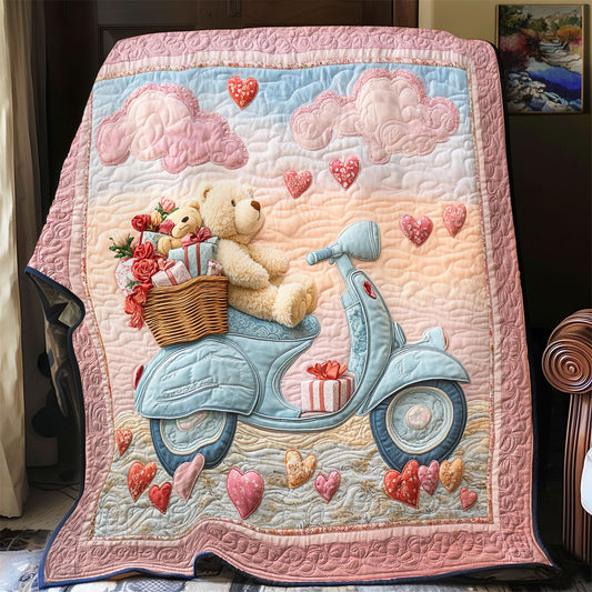 Velentine Scooter And Bear WY0801074CL Quilt