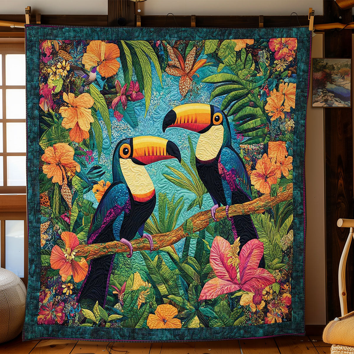 Vibrant Toucans Paradise WN0511006CL Quilt