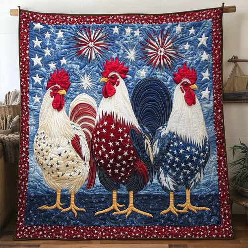 Patriotic Memorial Day Rooster WN0204027CL Quilt