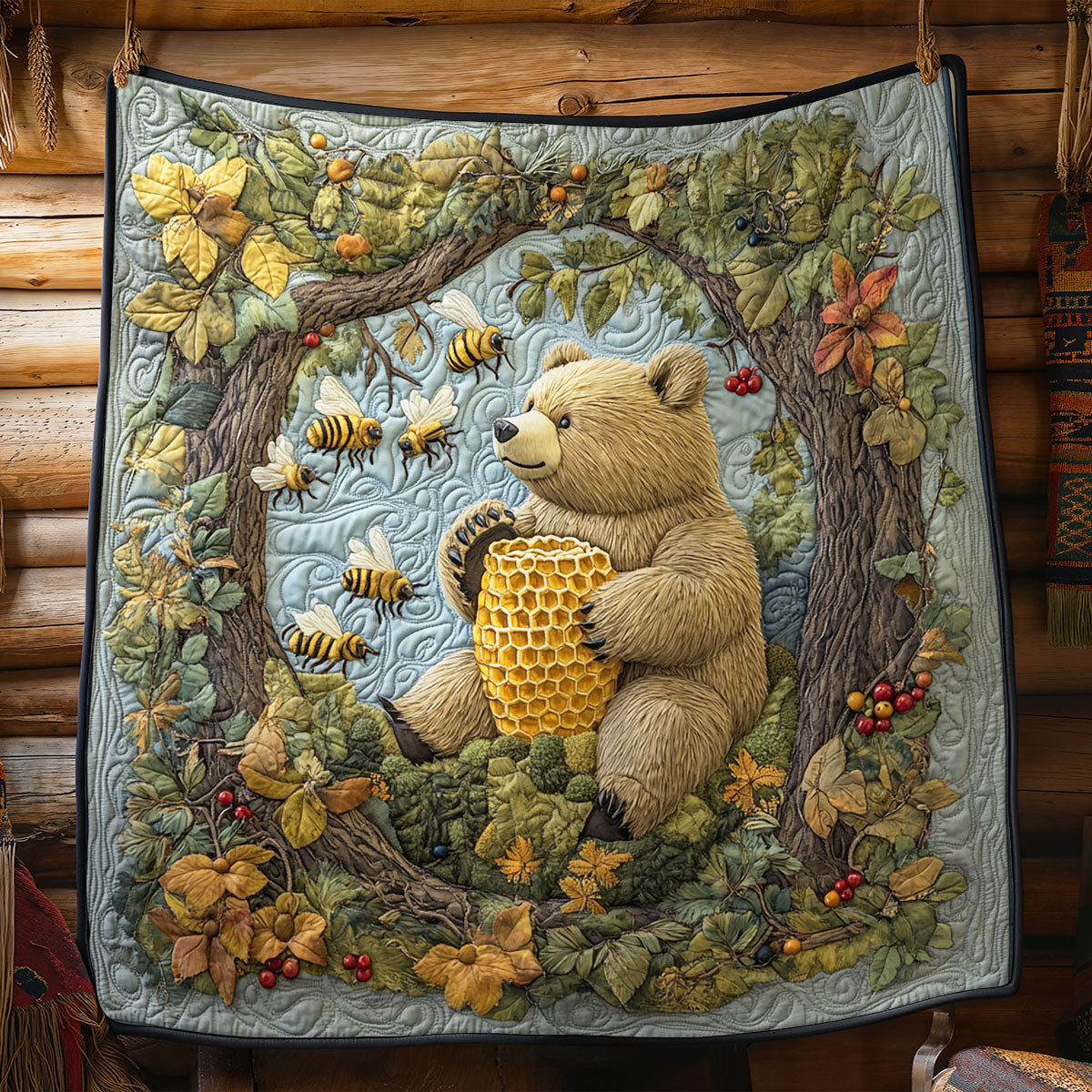 Honey Bear Haven WY1004017CL Quilt