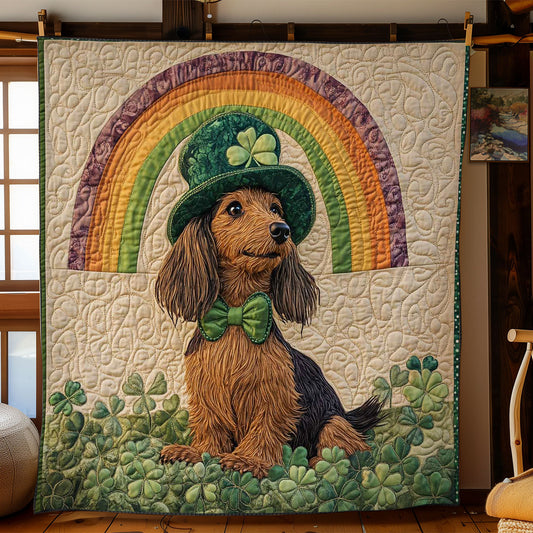 Green Hat Dachshund WN2712012CL Quilt