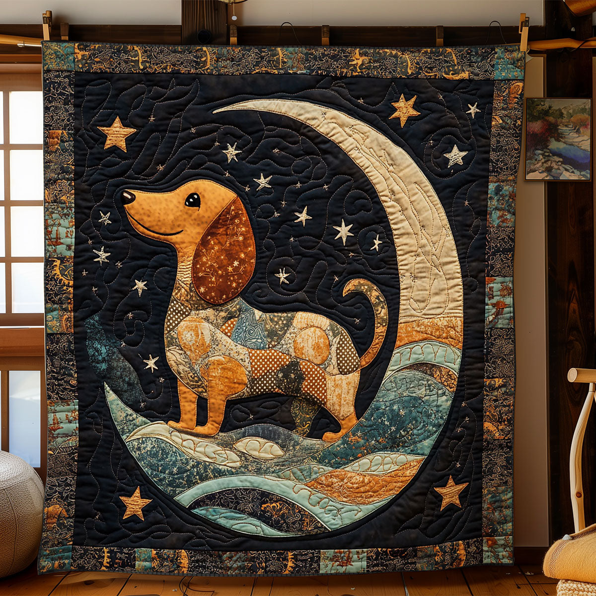 Dachshund Eclipse WN0807020CL Quilt