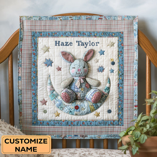 Button Bunny WN2907018CL Personalized Baby Quilt