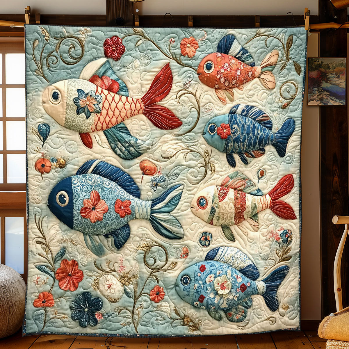 Fish Tale Bliss WJ0701008CL Quilt