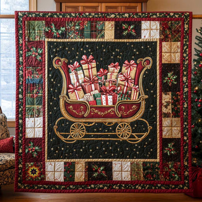 Santa's Sleigh Christmas WP0711031CL Quilt